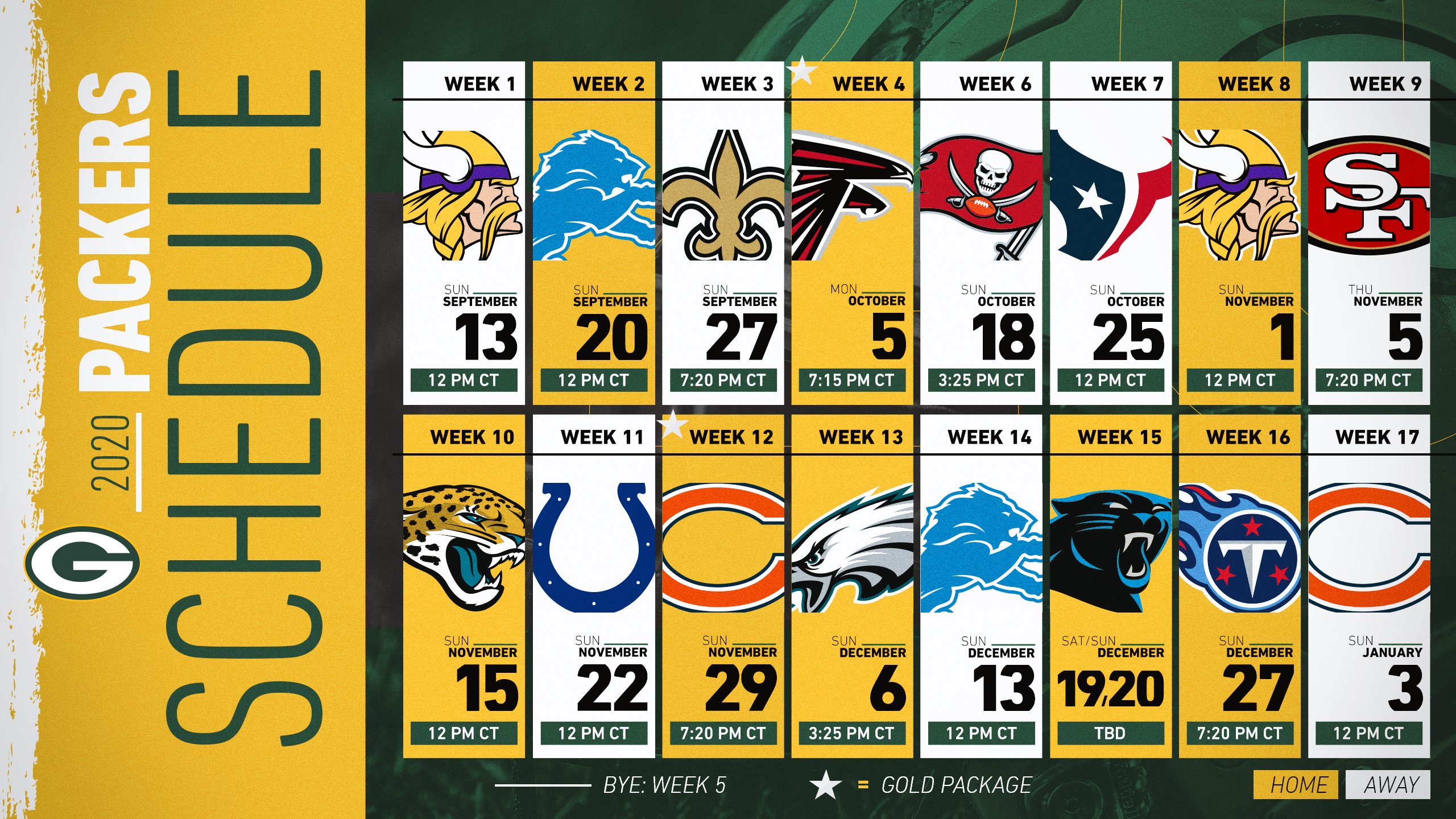 Green Bay Packers Schedule Printable