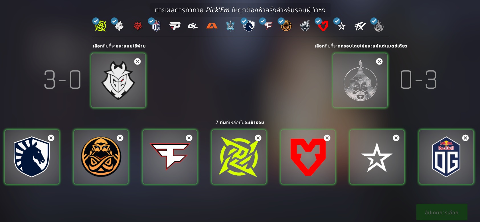 (CSGO) Pick'em Challenger stage